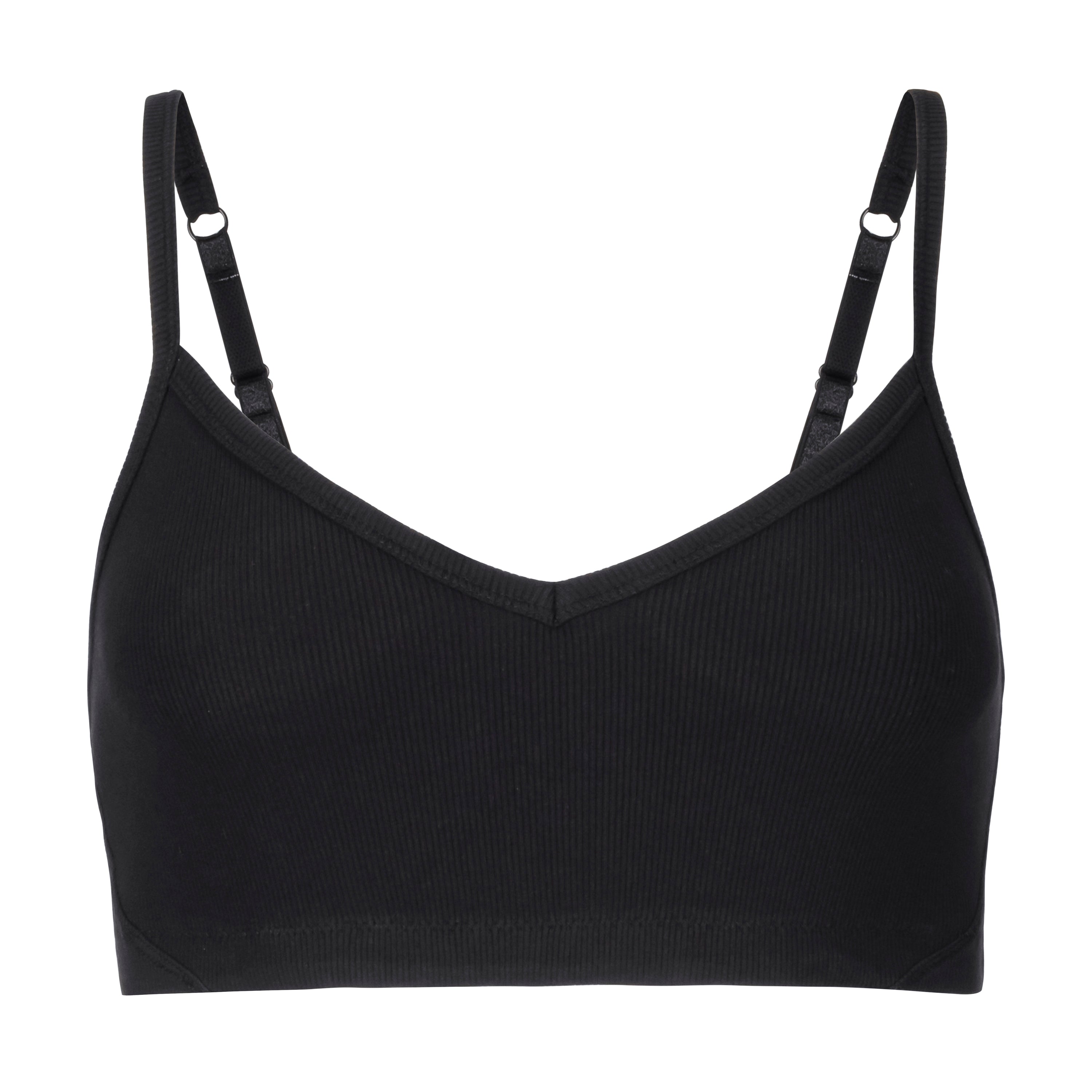 Tap Shoe Black bralette against a white background.