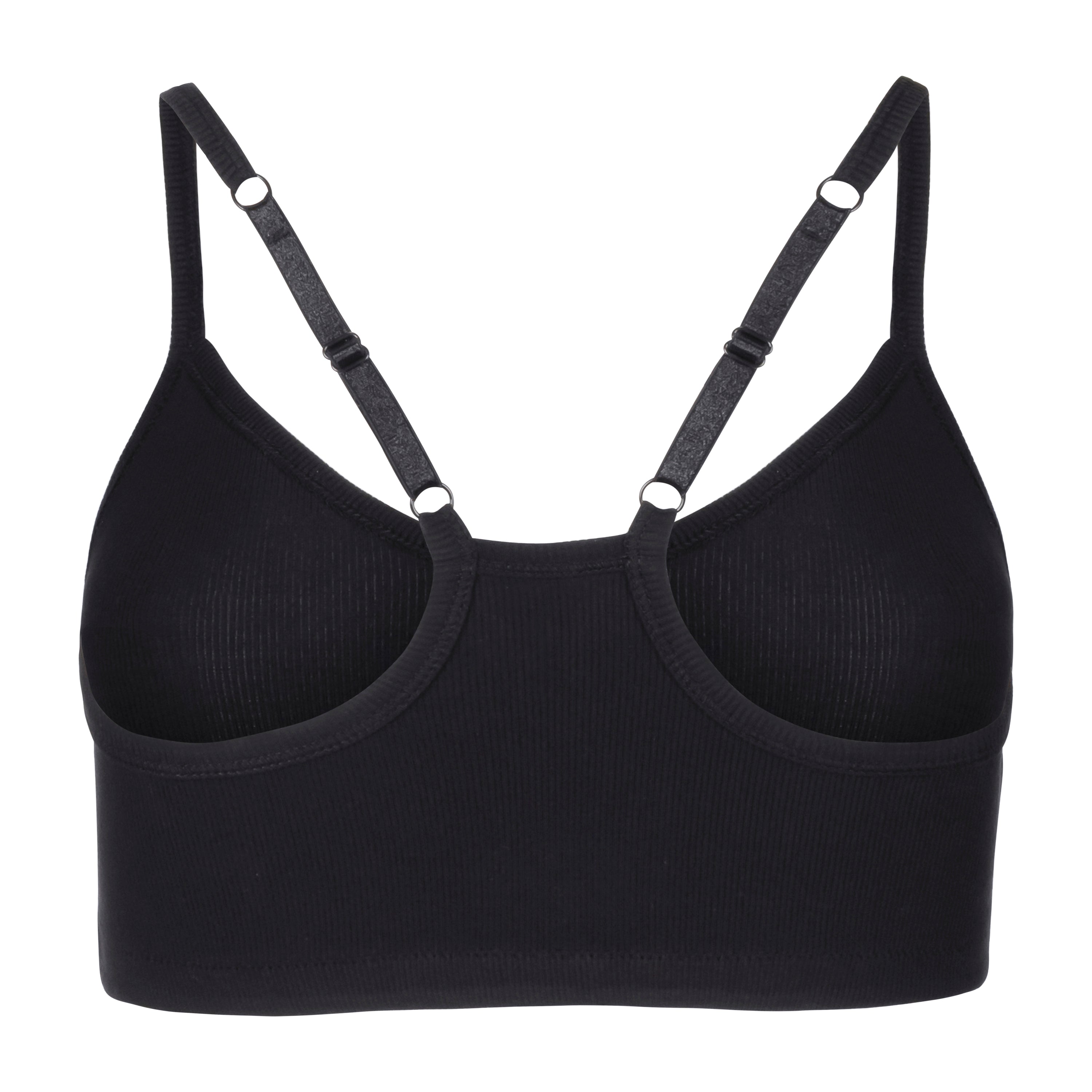 Tap Shoe Black bralette against a white background.