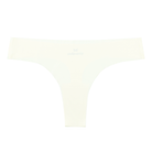 A winter white soft seamless thong underwear on white background.
