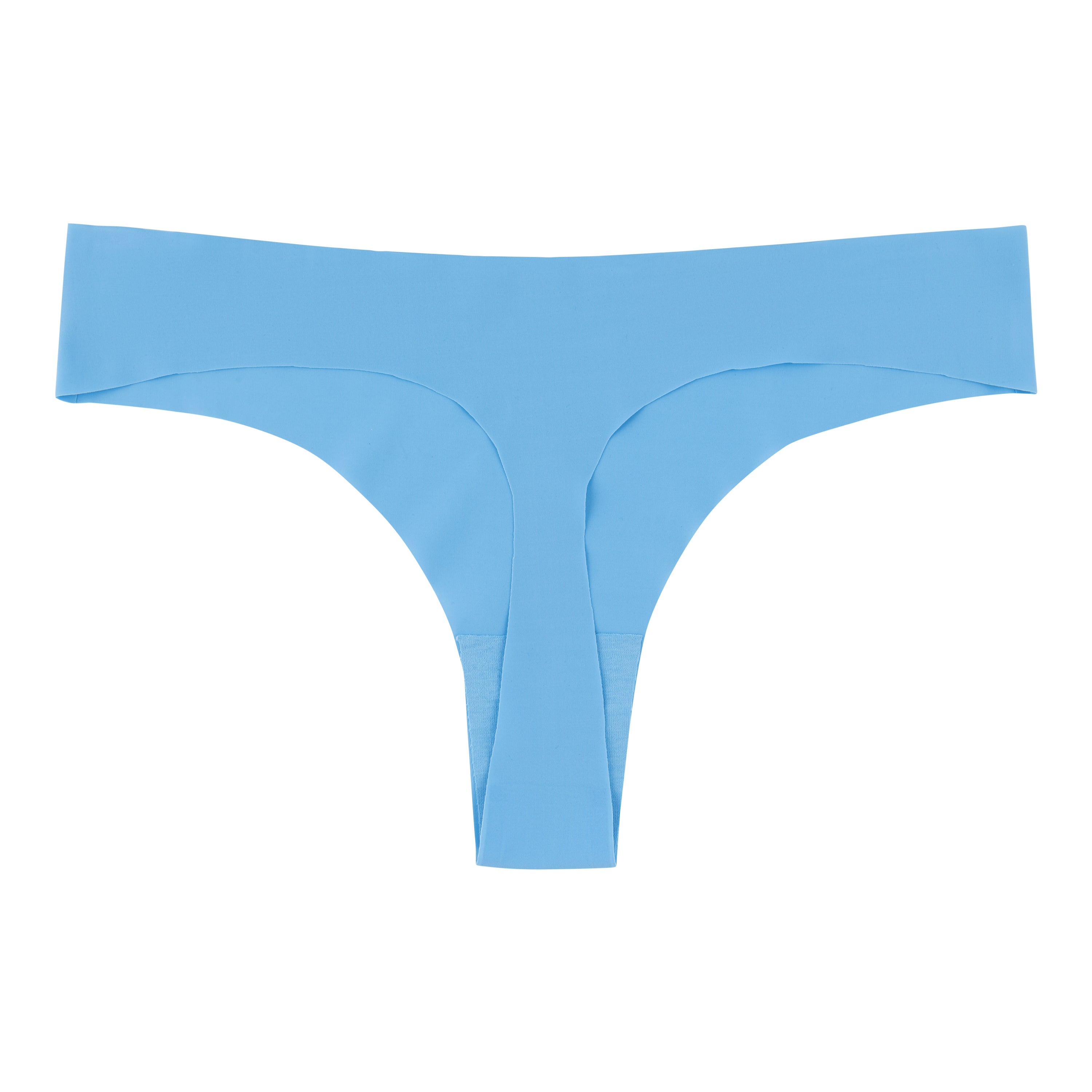 A baby blue soft seamless thong underwear.