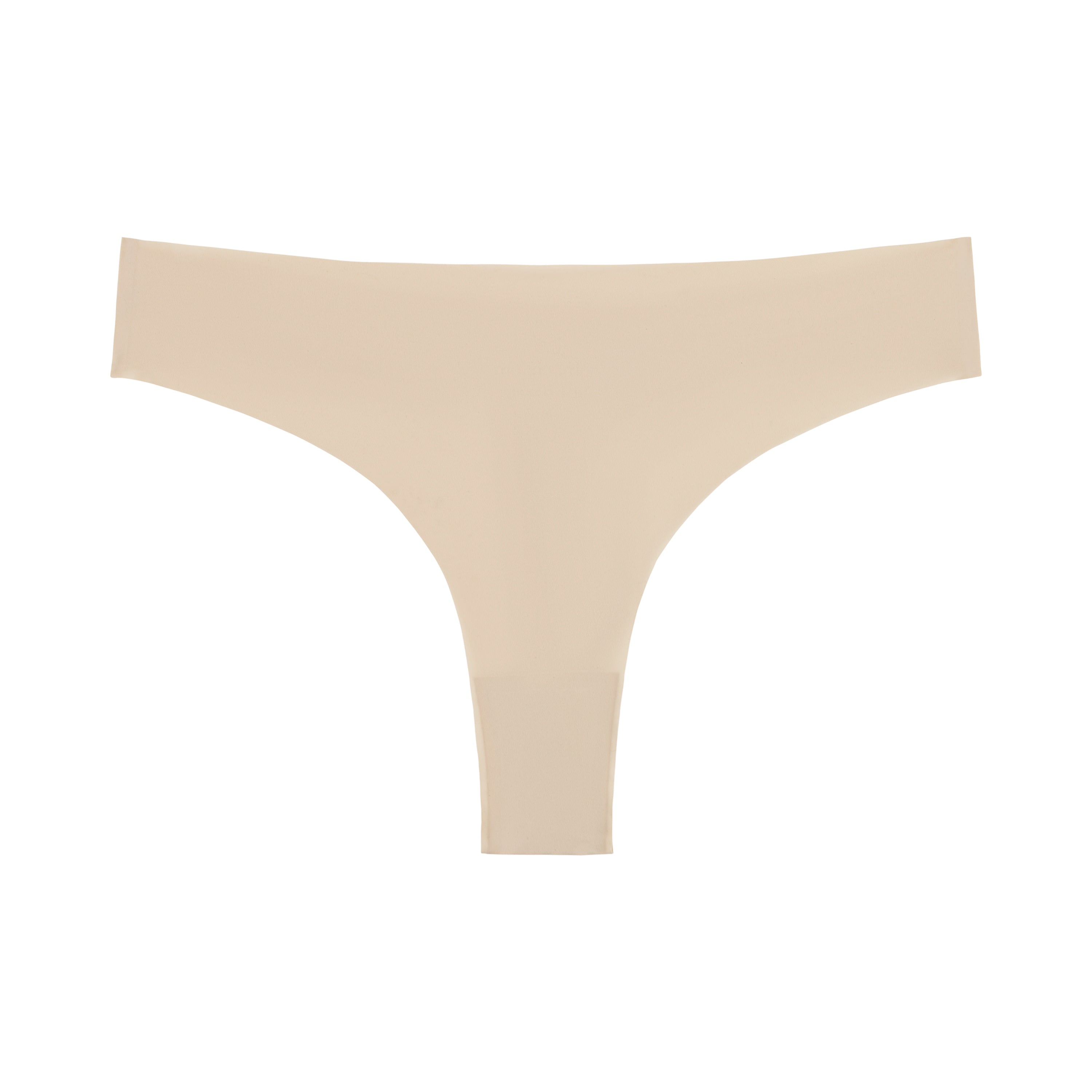 Smoke Grey soft seamless thong underwear on white background.