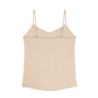 Smoke Grey soft seamless camisole with adjustable spaghetti straps and a V-neckline on white background.
