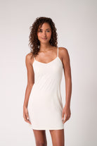 Model wearing Uwila Warrior Soft Seamless Slip in Winter White