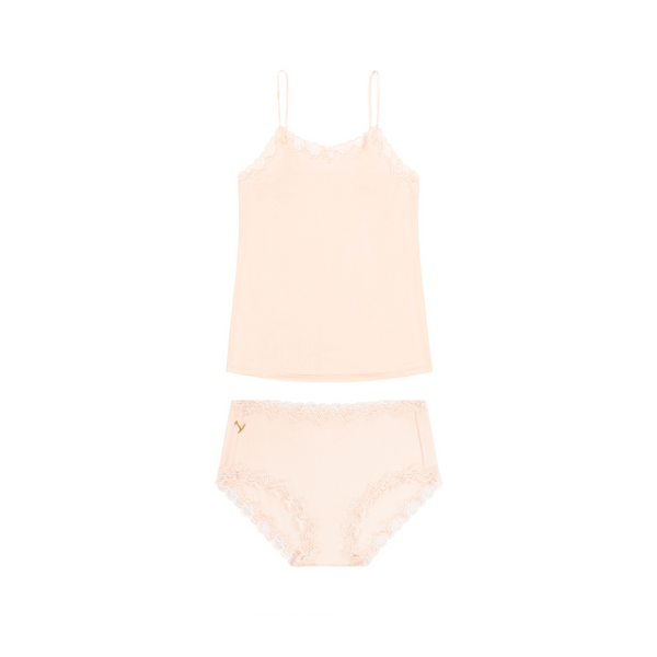 Soft Silk Underwear and Cami Set
