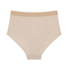 Smoke Grey high-waisted silk brief on a white background.