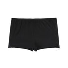 Black silk charmeuse shorts  on a white background