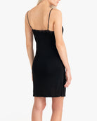 Model wearing Uwila Warrior Silk Blend Slip in Tap Shoe Black on White Background