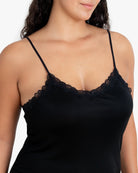 Model wearing Uwila Warrior Silk Blend Slip in Tap Shoe Black on White Background