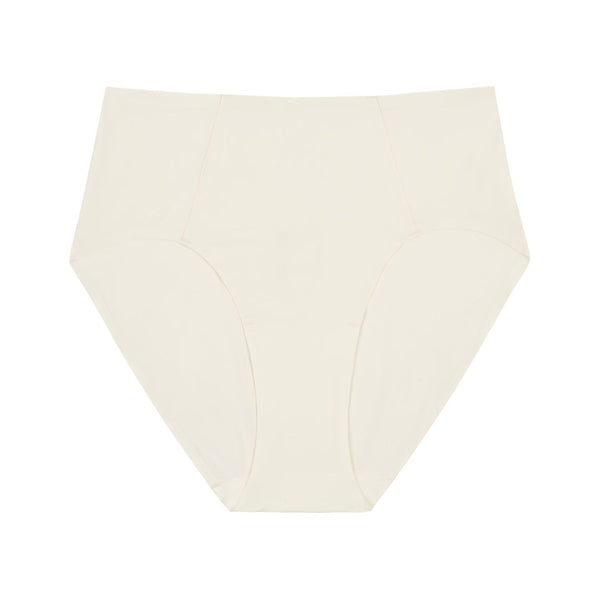 Flat Lay of Uwila Warrior Soft Seamless High Waisted Brief in Winter White