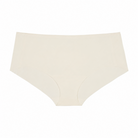 A pair of seamless  briefs in a solid winter white displayed flat against a plain white background.