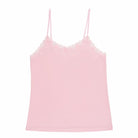 Still life of Uwila Warrior Soft Silks Camisole in Almond Blossom on White Background