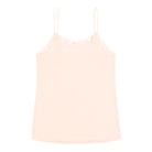 Still life of Uwila Warrior Soft Silks Camisole  in Rose Quartz on White Background