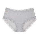 Still life of Uwila Warrior Soft Silks Briefs Underwear in Alloy on White Background