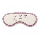 Flat Lay of Uwila Warrior Dream on Sleep Mask featuring ruffle trim and Zzz embroidery in Nirvana. 