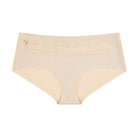 Smoke Grey soft seamless lace briefs on white background