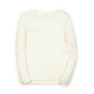 A long-sleeve Cream base layer T-shirt by Uwila Warrior, shown in against a white background.