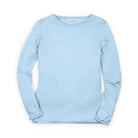 A long-sleeve Ice Blue base layer T-shirt by Uwila Warrior, shown against a white background.