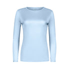 A long-sleeve Ice Blue base layer T-shirt by Uwila Warrior, shown against a white background.