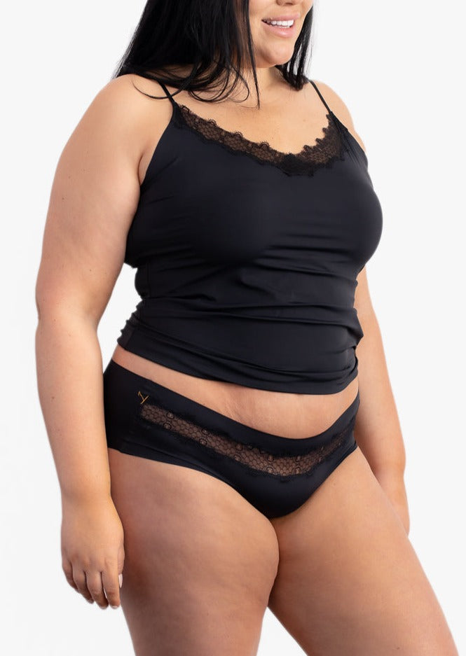 No Brainer Plus Size Panty Bundle  No Brainer Bundle Almond with Tap Shoe  Black