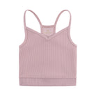 Nirvana bralette with thin straps and a ribbed texture on white background.