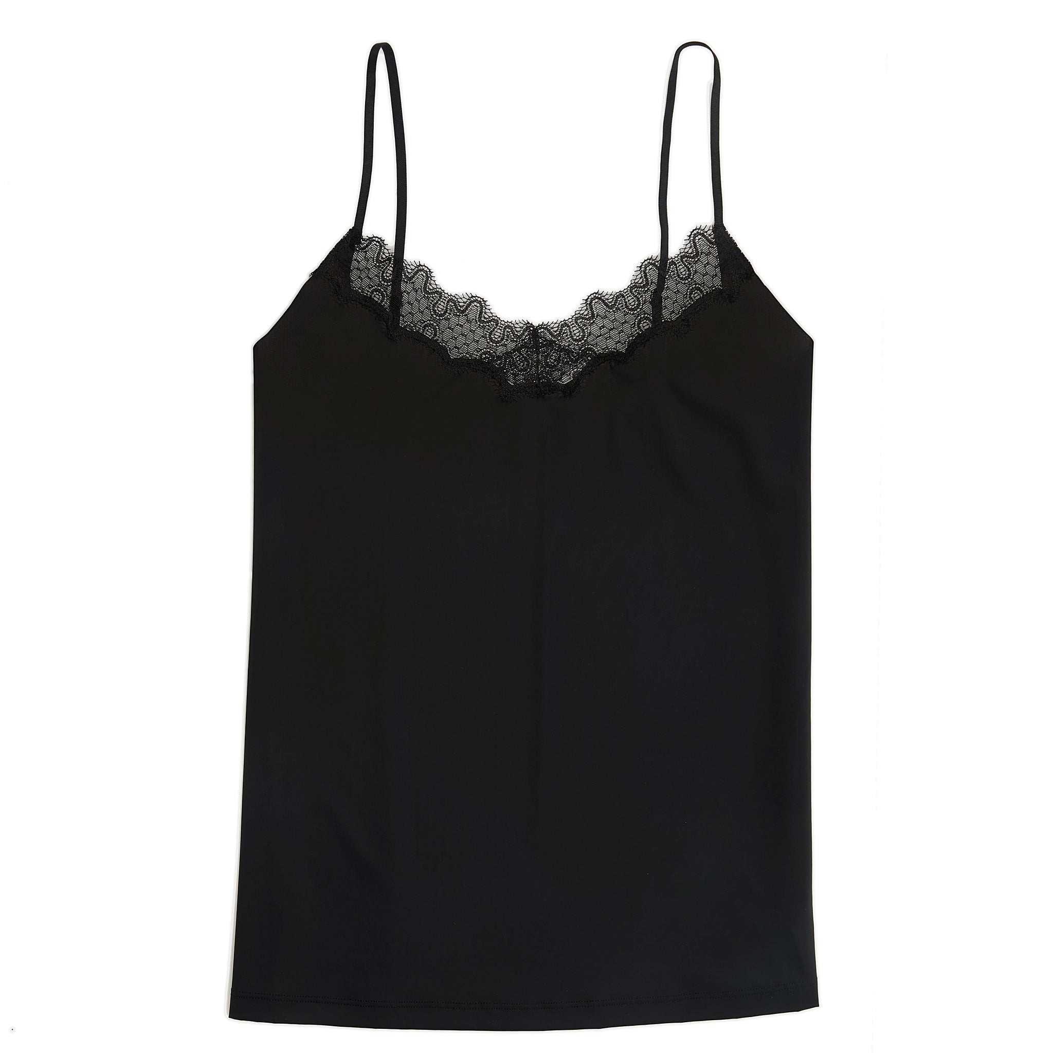 DREAMY CAMISOLE / 墨(BLACK) V-neck_Lace_Camisole_in_Black.