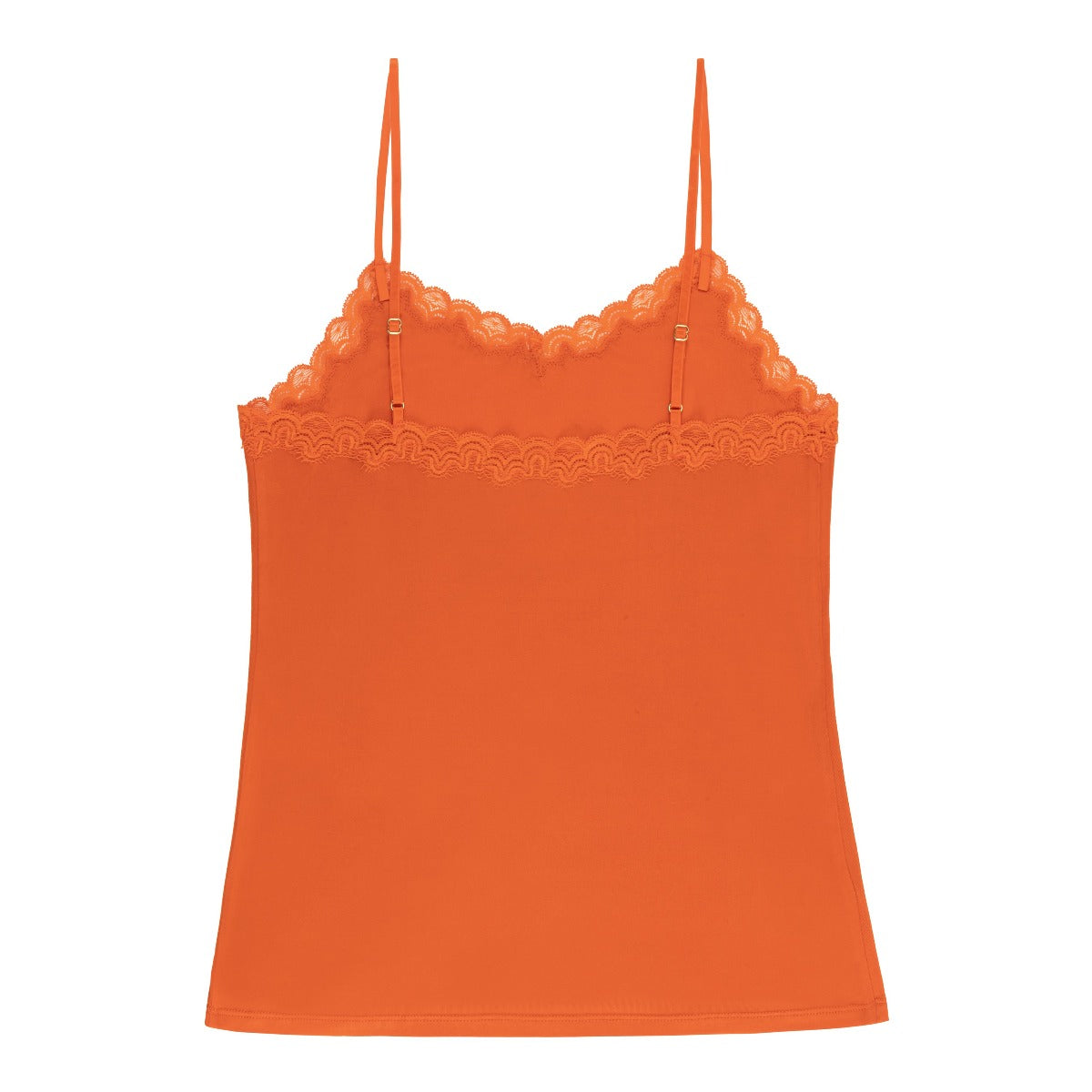Cami Co. Lace Designs Handmade Florida A & M Green White Orange Side Lace Sleeveless Jersey Top M