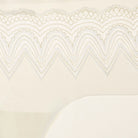 A pair of whisper white seamless bridal briefs with intricate lace detailing.
